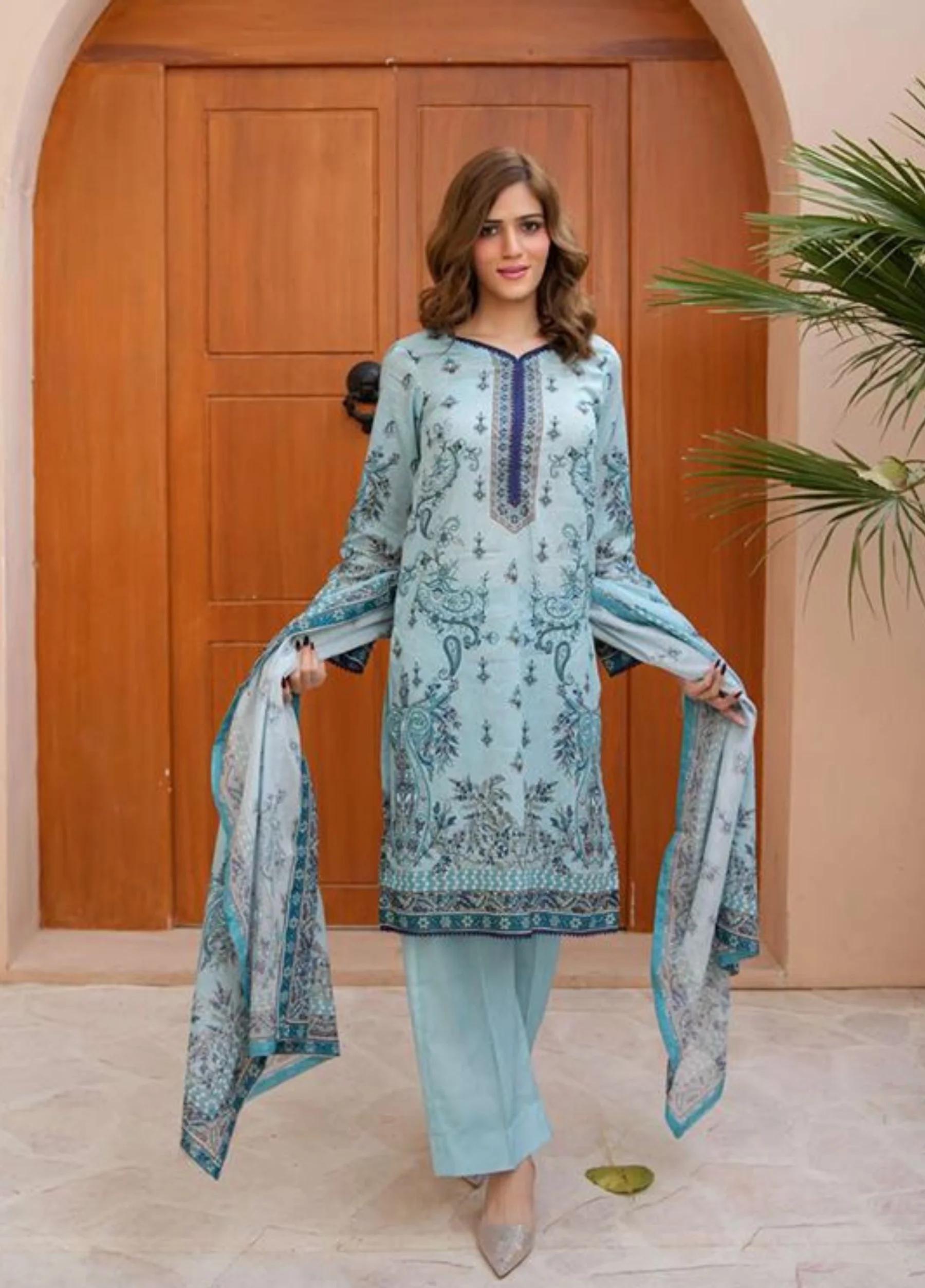 Mavi Coral Luxury Lawn'26 (L Ferozi)