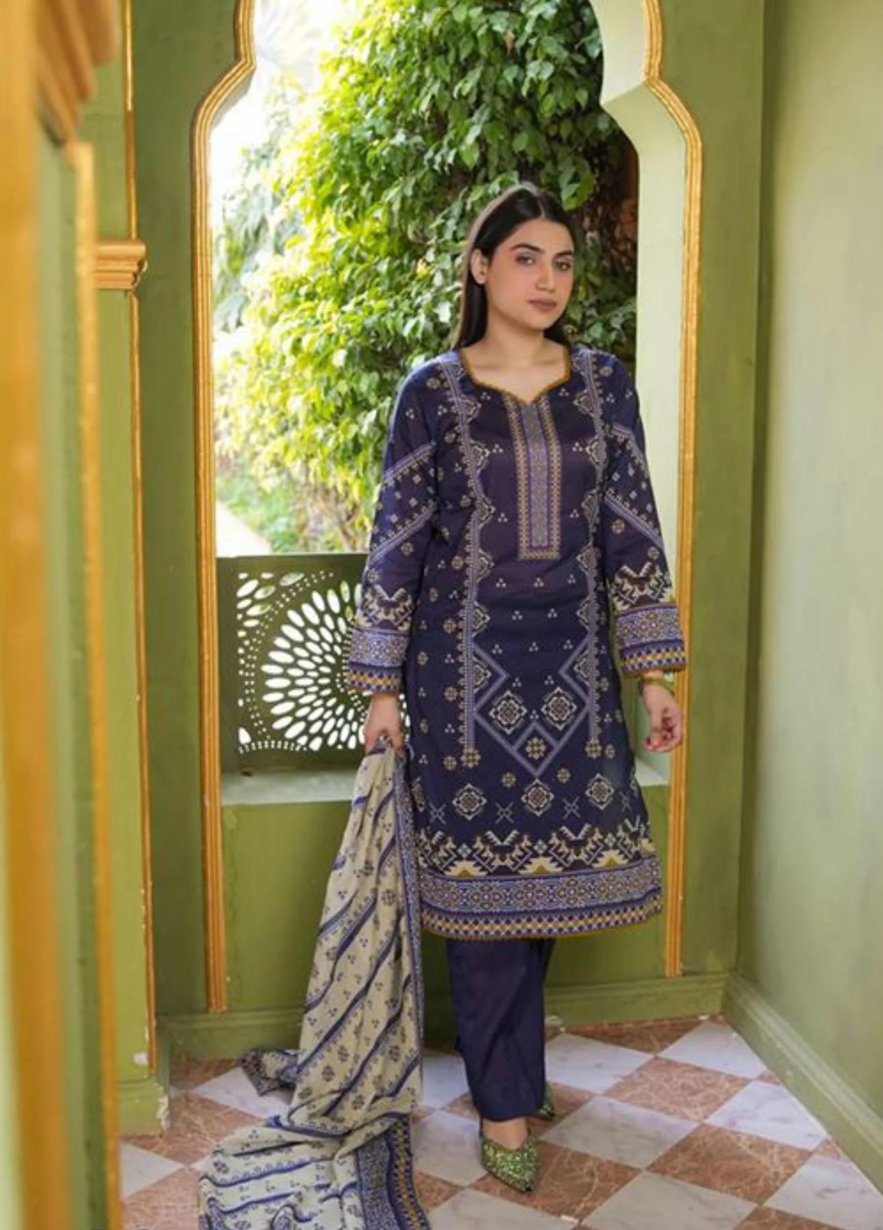 Mavi Coral Luxury Lawn'26 (Blue)