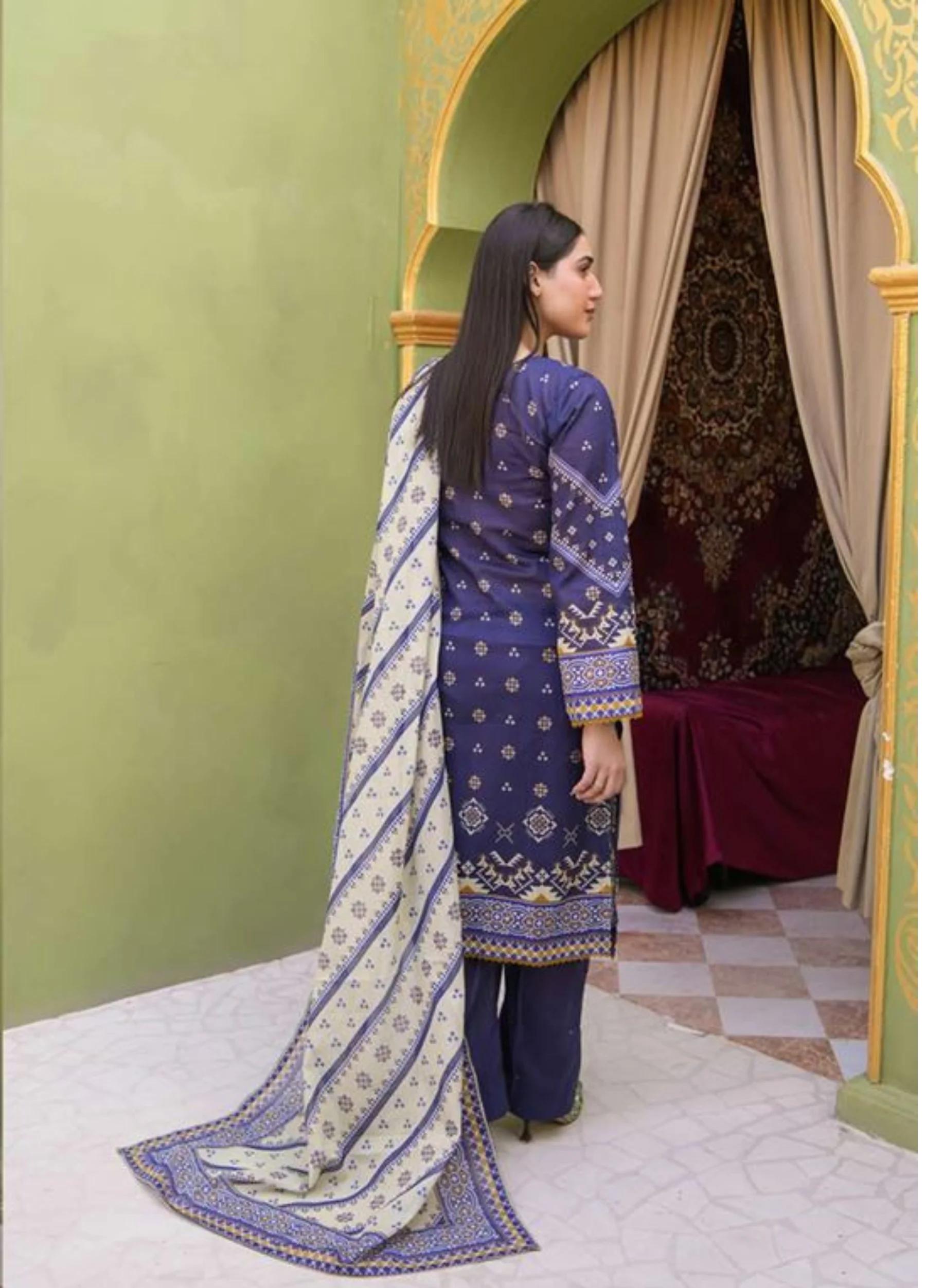 Mavi Coral Luxury Lawn'26 (Blue)