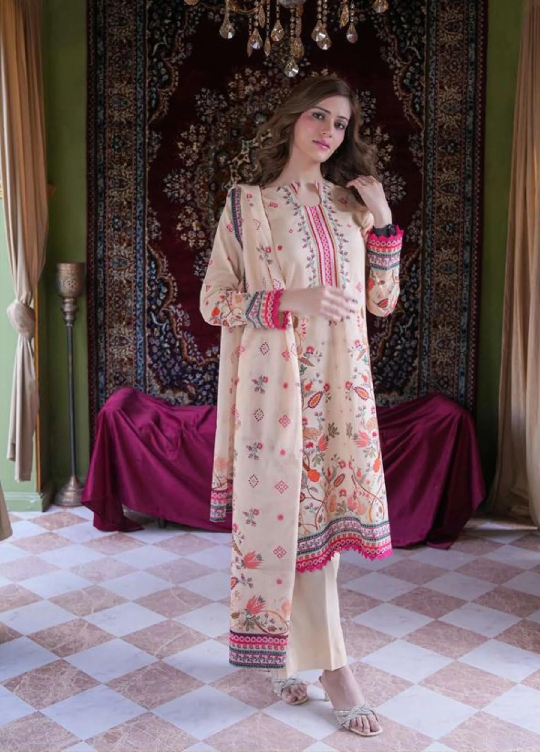 Mavi Coral Luxury Lawn'26 (L Golden)