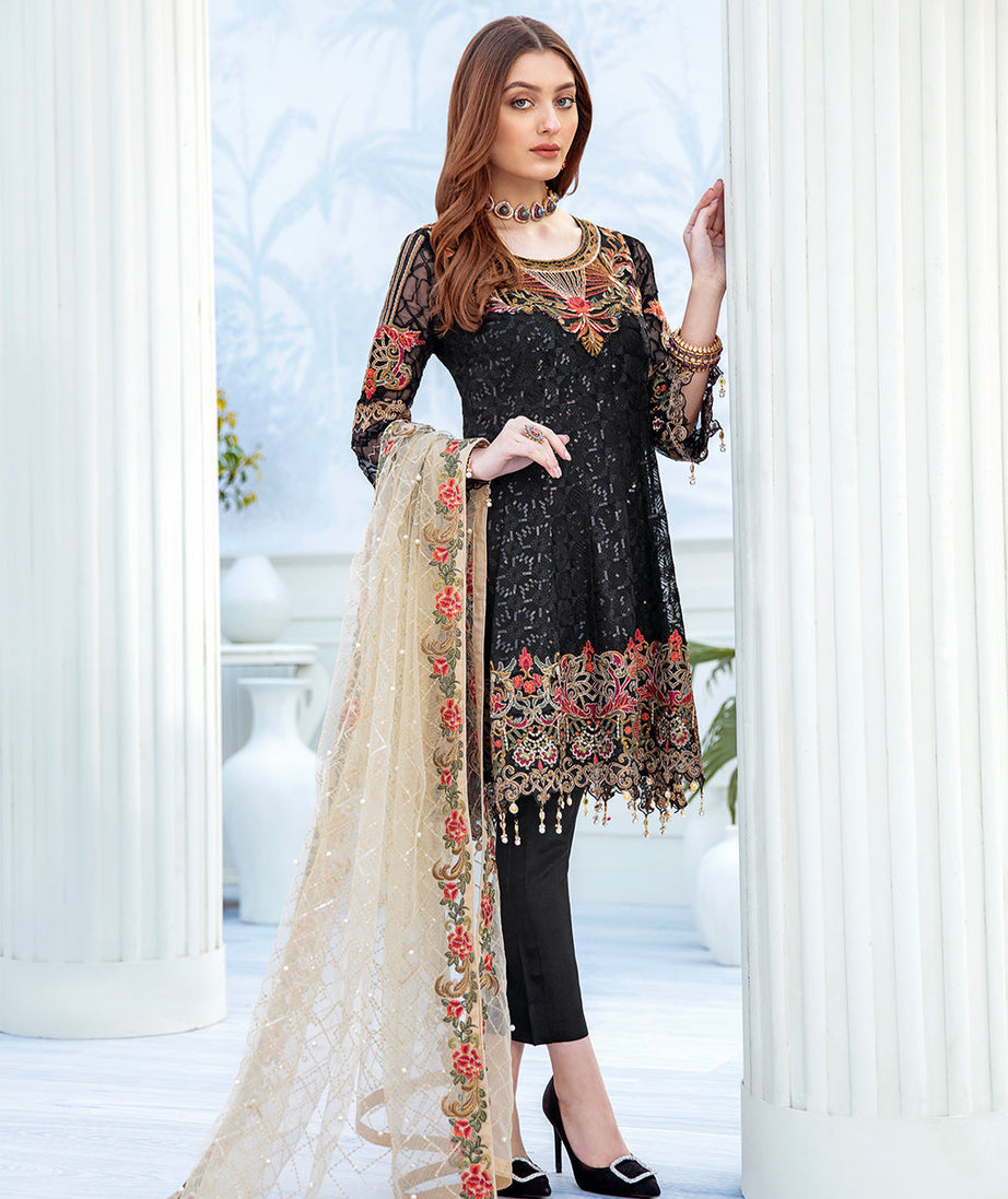 Ramsha Chevron L/Chiffon`22 D#208 (Vol-2)