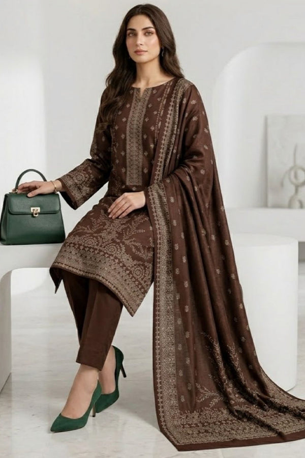 BR Bismal Dhanak'26 3Pcs D#2 D-Brown