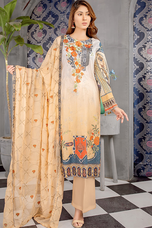 Zebaish Exclusive Emb Lawn`20 D#6