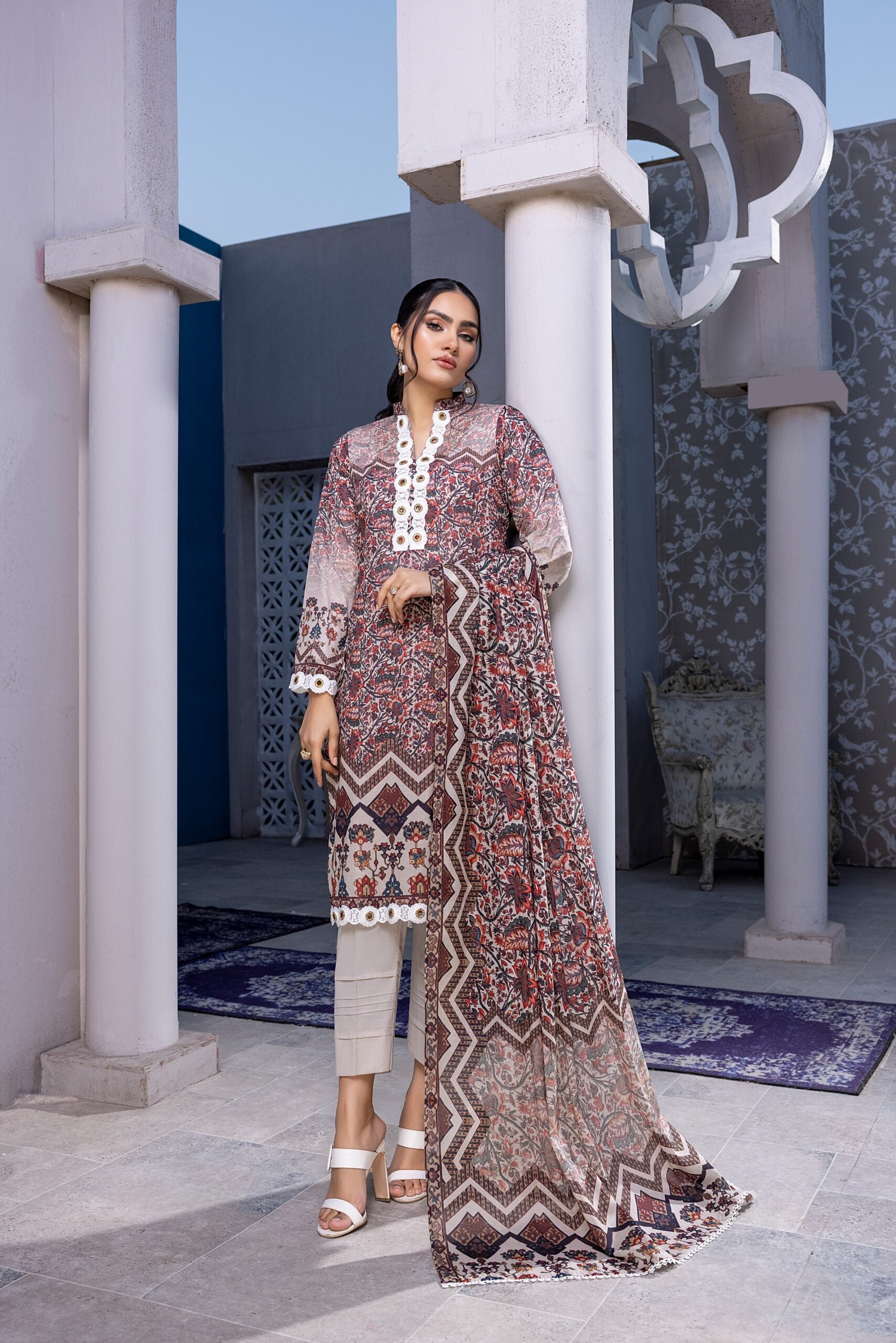 Salina Digital Print Lawn'22 Vol-2 Fawn