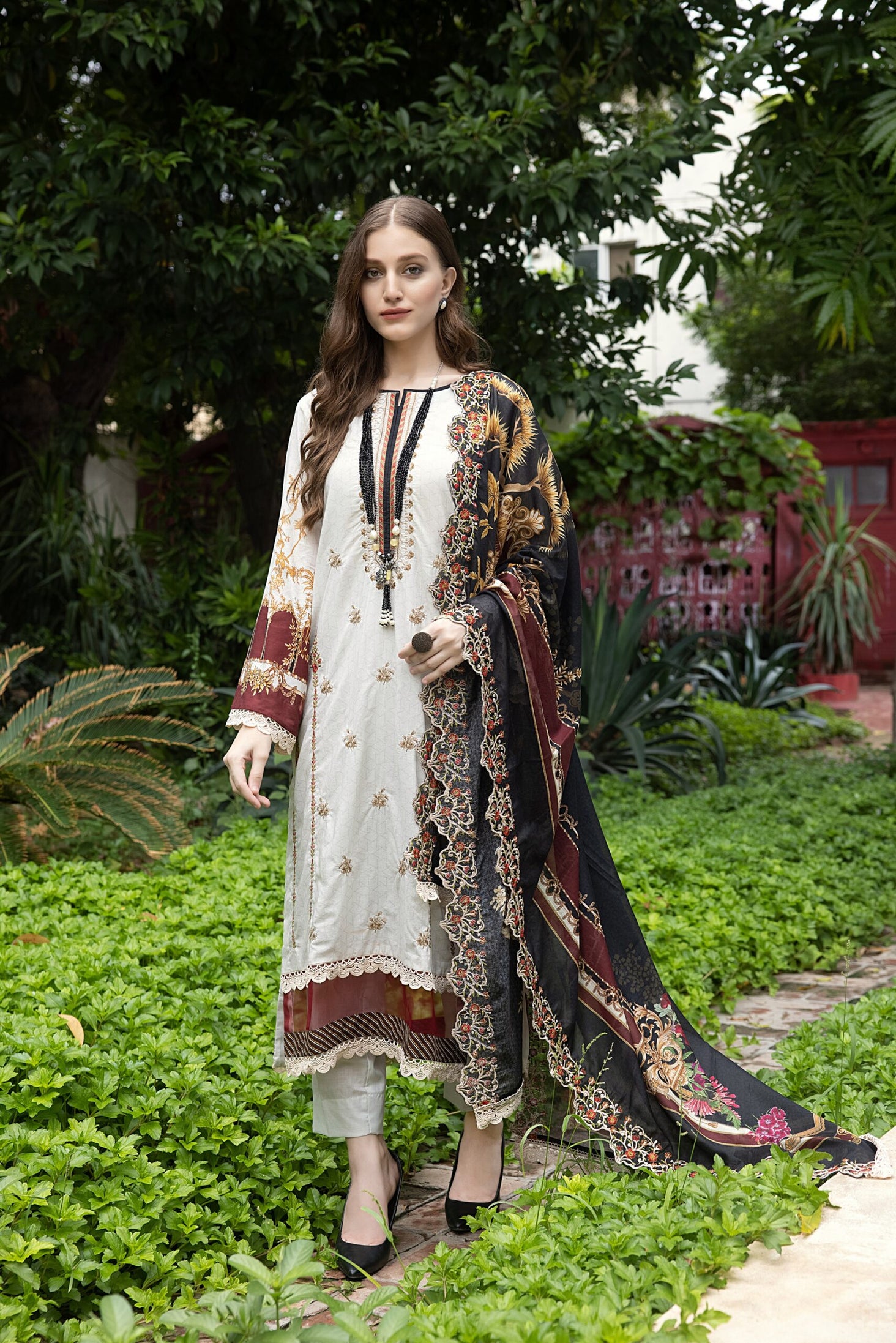 Salina Cut Work Dupatta`23 D#06