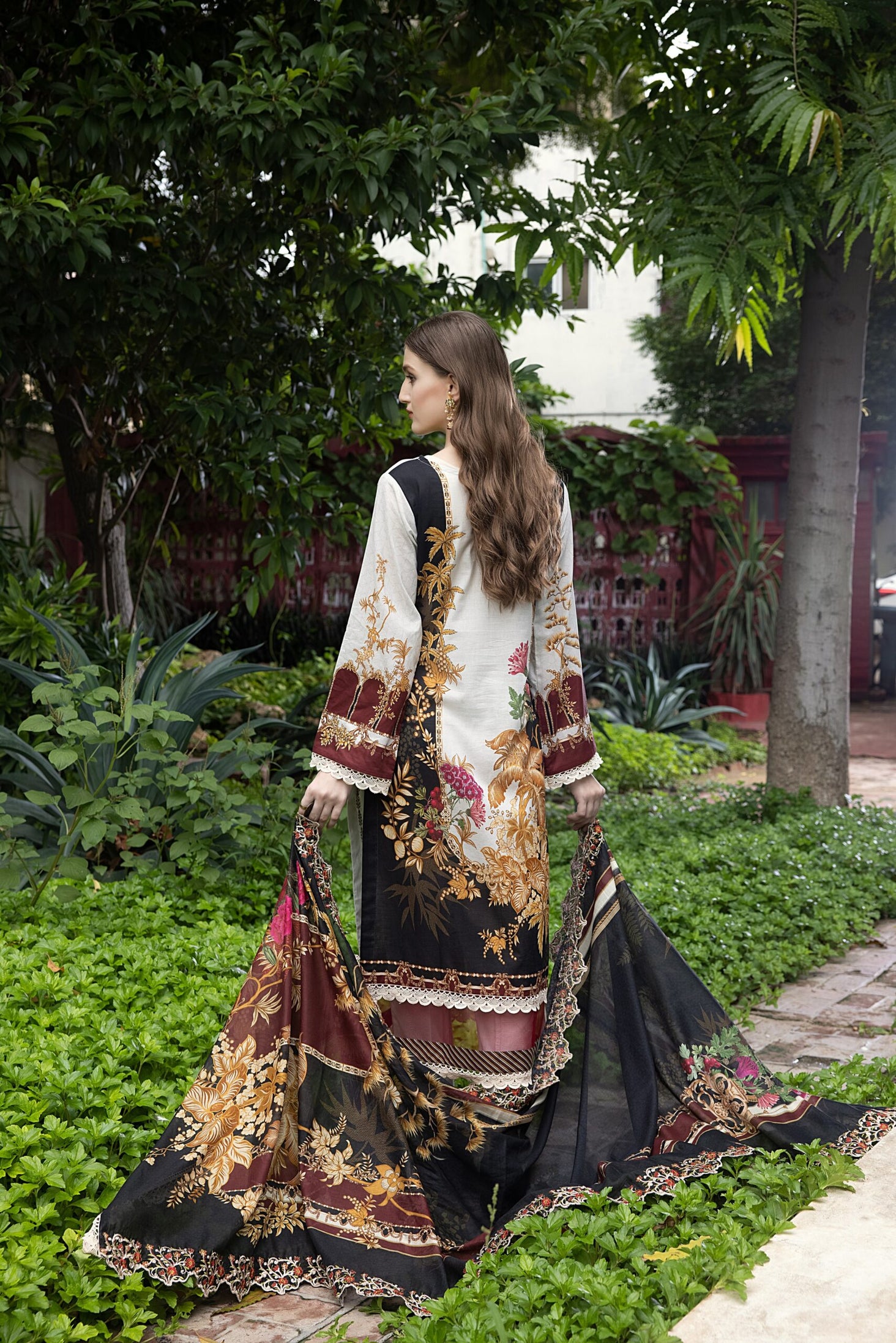 Salina Cut Work Dupatta`23 D#06
