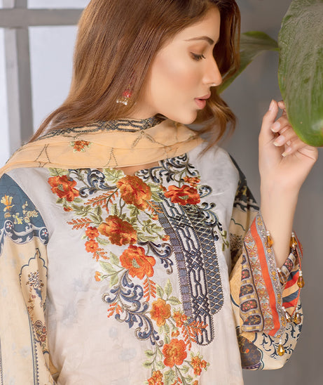 Zebaish Exclusive Emb Lawn`20 D#6