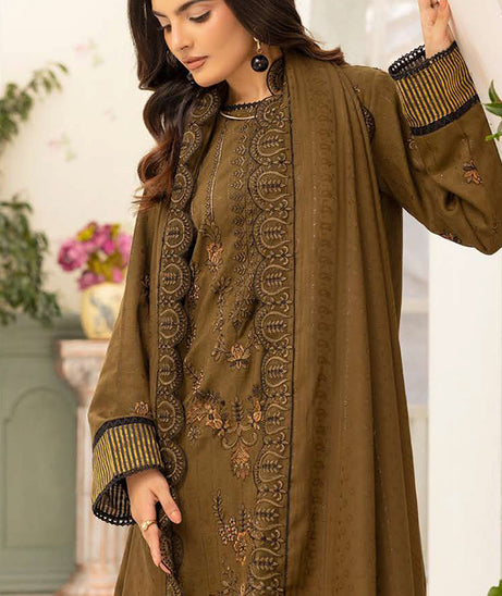 Shaista Festive Emb Peach'26 D#114