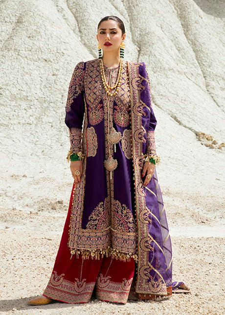 Hussain Rehar Ragoli S/S Luxury Lawn'22 Zrah D#161