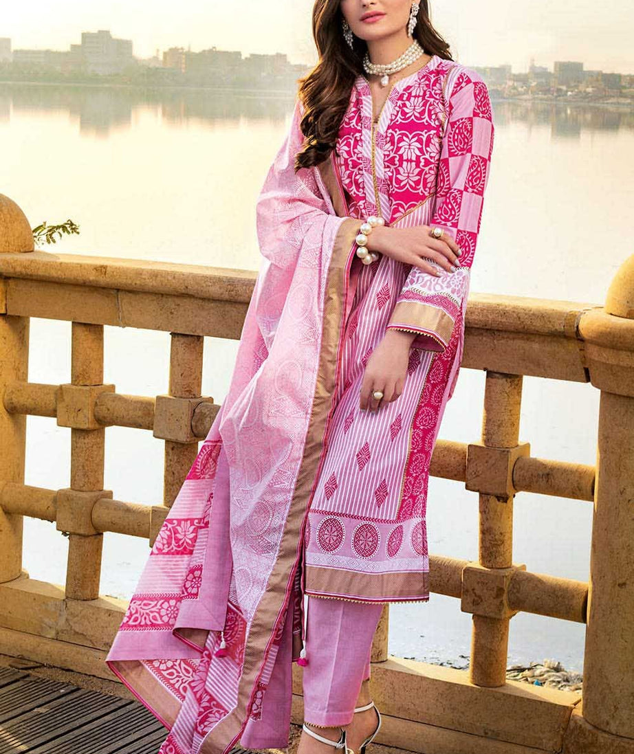 Gul Ahmed Emb Lawn'21 CL-1210 B