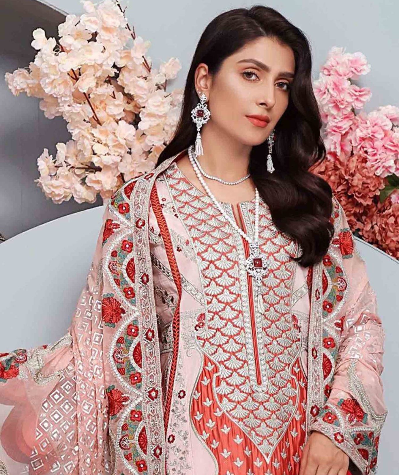 Maryam hussain Luxury Festive Lawn`21D#12 - MUSHK