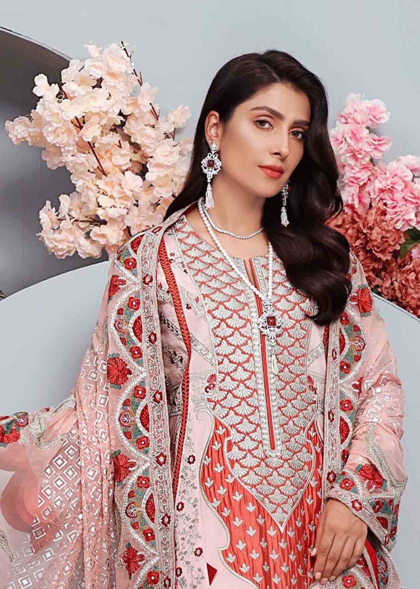 Maryam hussain Luxury Festive Lawn`21D#12 - MUSHK