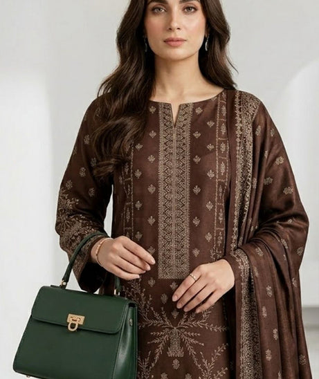 BR Bismal Dhanak'26 3Pcs D#2 D-Brown