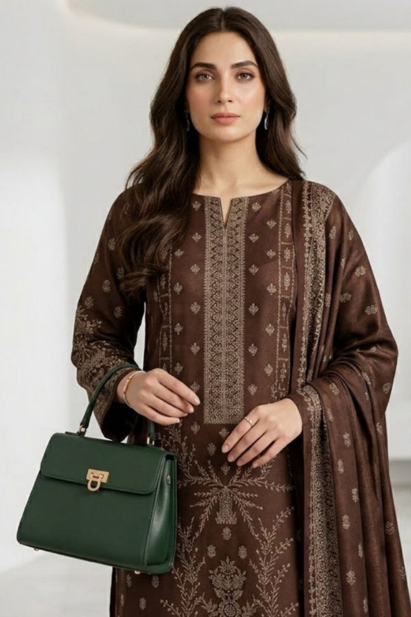 BR Bismal Dhanak'26 3Pcs D#2 D-Brown