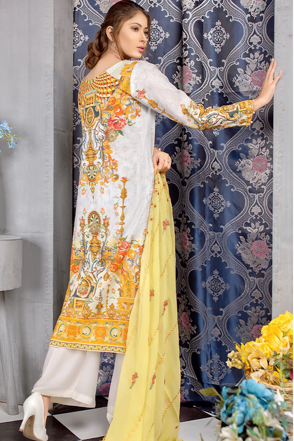 Zebaish Exclusive Emb Lawn`20 D#7