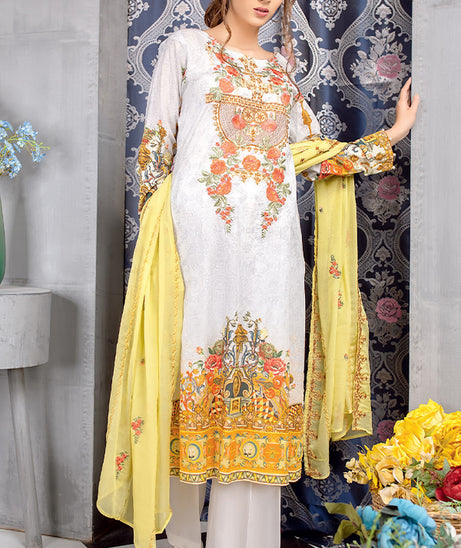 Zebaish Exclusive Emb Lawn`20 D#7