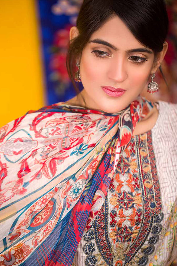 Zebaish Coral Emb Lawn`20 D#7