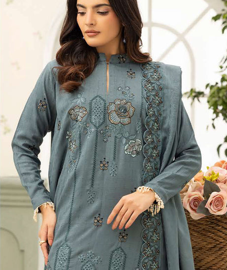 Shaista Festive Emb Peach'26 D#115