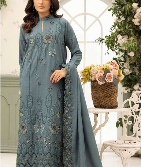 Shaista Festive Emb Peach'26 D#115