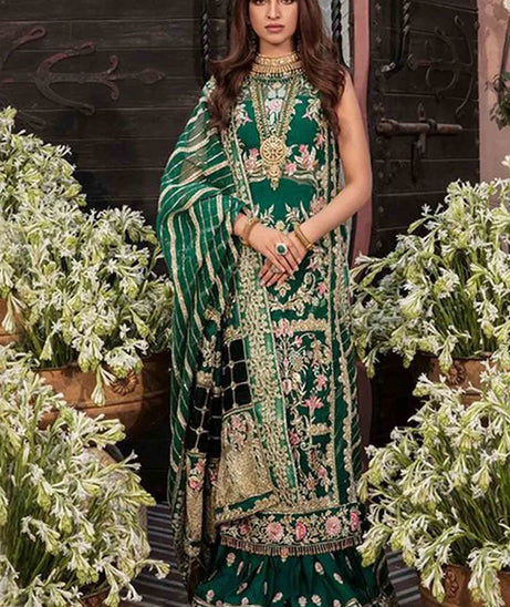 CRIMSON | Wedding Unstitched Collection '22 D# EMERALD - 2B