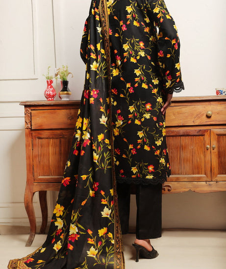 VS Daman Print Lawn`25 D#802 Black
