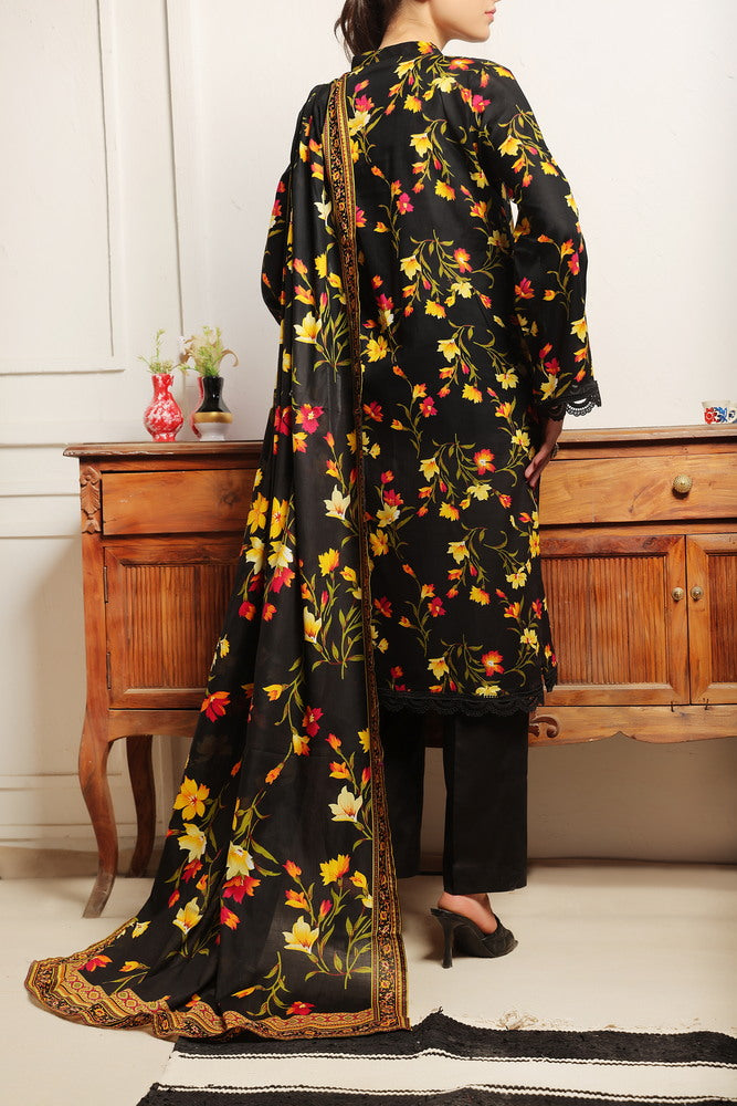 VS Daman Print Lawn`25 D#802 Black