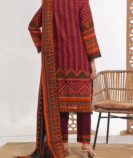 VS Daman Print Lawn`25 D#803 Magenda
