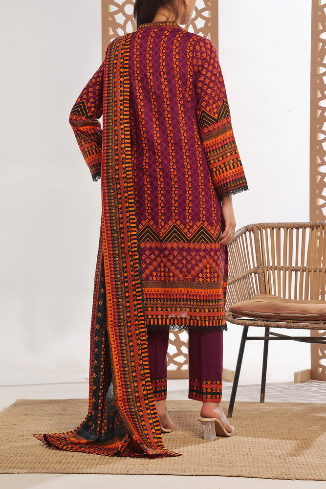 VS Daman Print Lawn`25 D#803 Magenda