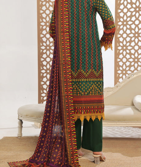 VS Daman Print Lawn`25 D#803 D Green