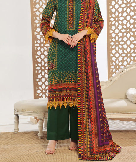 VS Daman Print Lawn`25 D#803 D Green