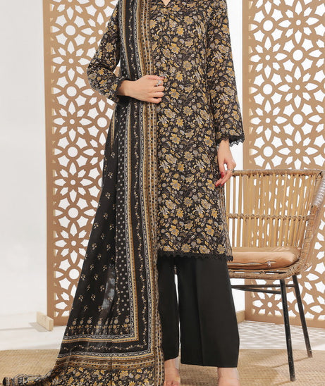 VS Daman Print Lawn`25 D#804 Black