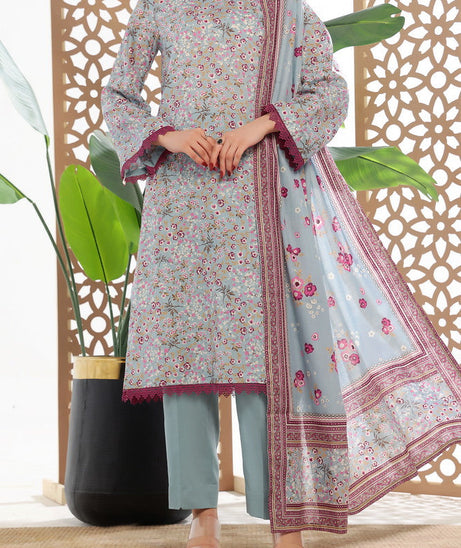 VS Daman Print Lawn`25 D#805 Grey