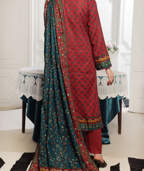 VS Daman Print Lawn`25 D#806 Marron
