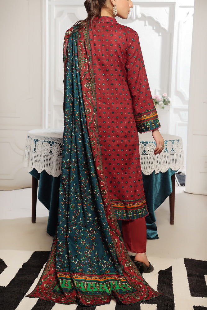 VS Daman Print Lawn`25 D#806 Marron