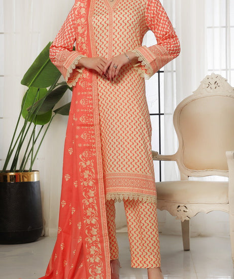 VS Daman Print Lawn`25 D#812 D Pink