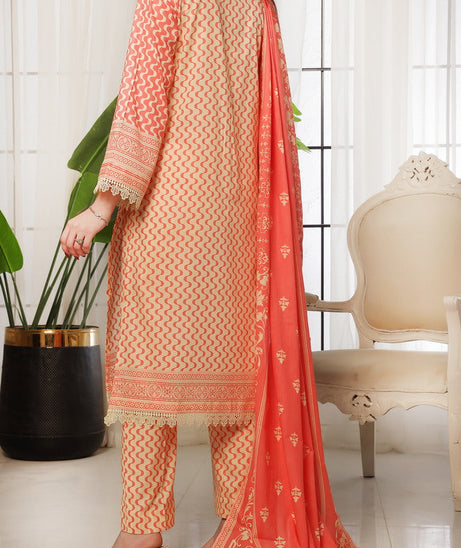 VS Daman Print Lawn`25 D#812 D Pink