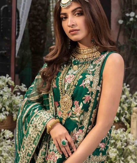 CRIMSON | Wedding Unstitched Collection '22 D# EMERALD - 2B
