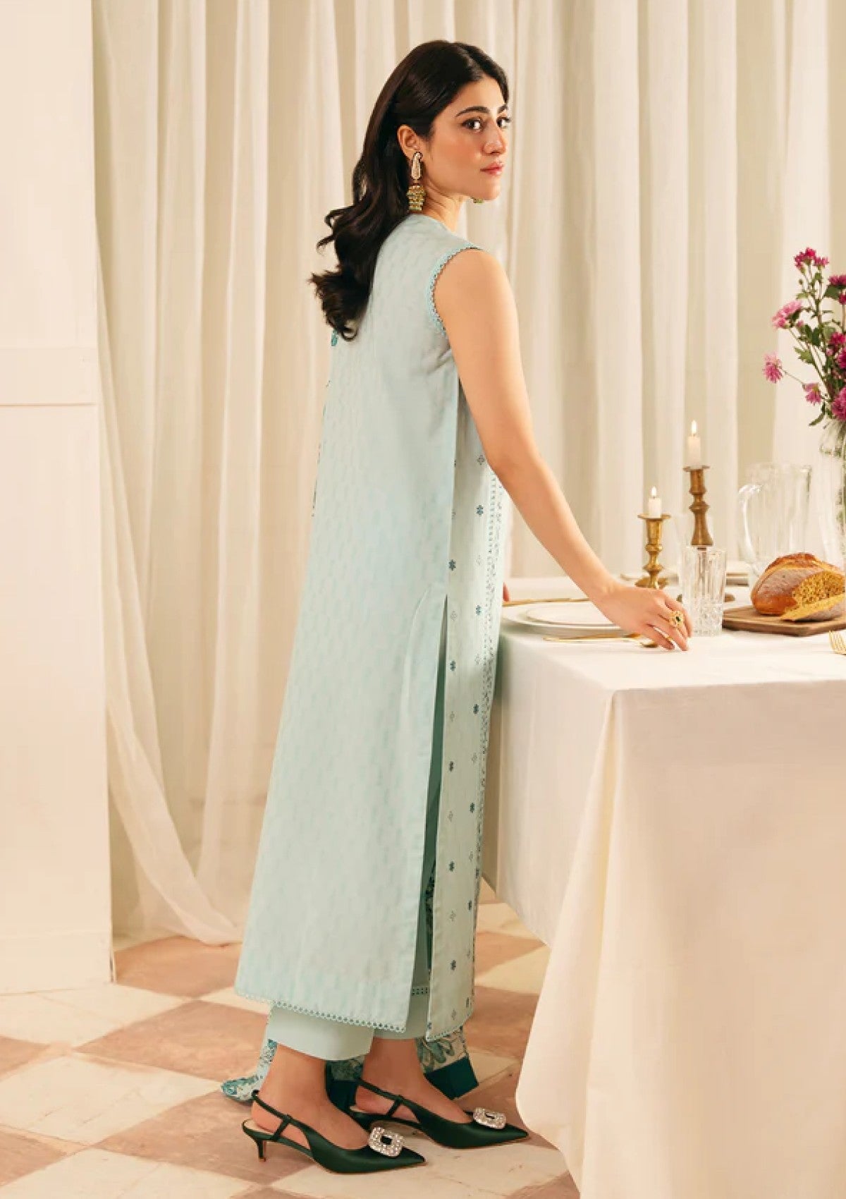 Sahar Jacquard Emb Lawn`25 FL#04