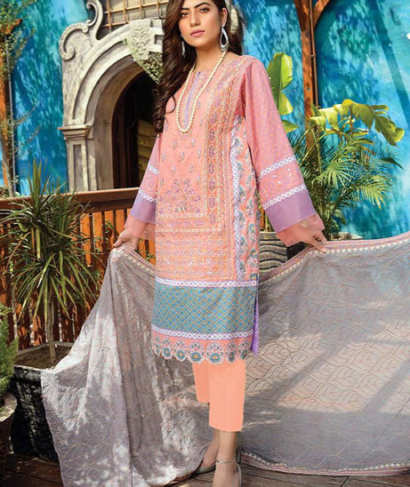 Zebaish Arzo Emb Lawn`21 D#08