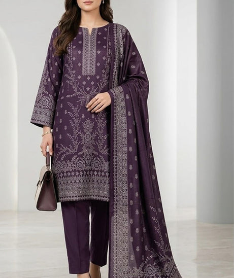 BR Bismal Dhanak'26 3Pcs D#3 Purple