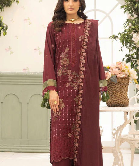 Shaista Festive Emb Peach'26 D#116