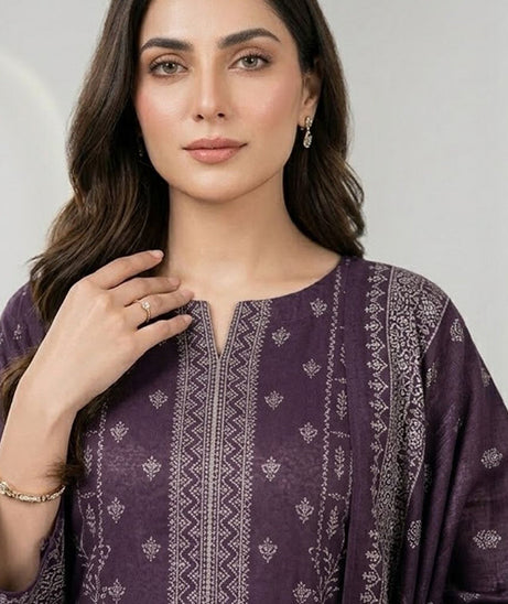 BR Bismal Dhanak'26 3Pcs D#3 Purple
