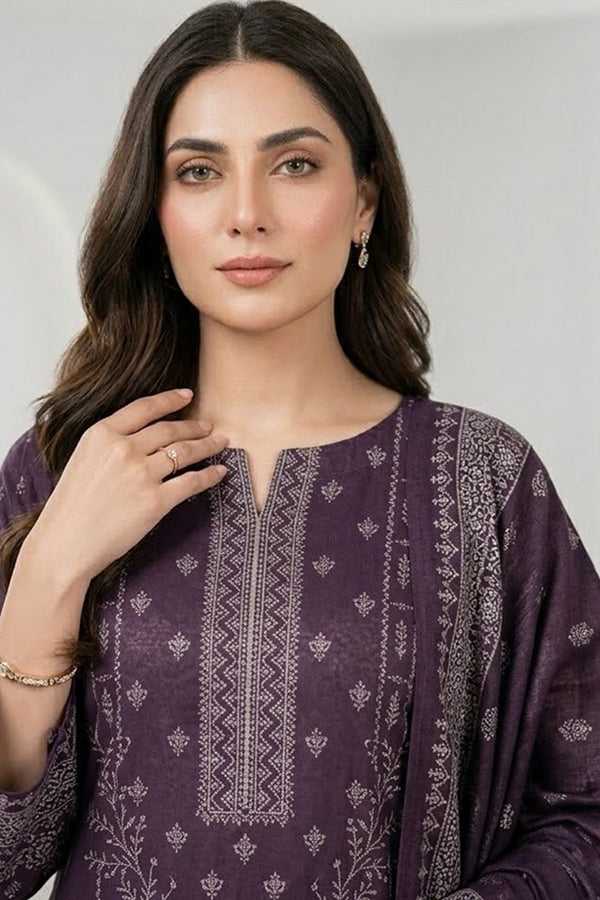 BR Bismal Dhanak'26 3Pcs D#3 Purple