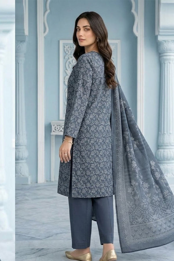 BR Sehar Dhanak'26 3Pcs D#3 (G Grey)