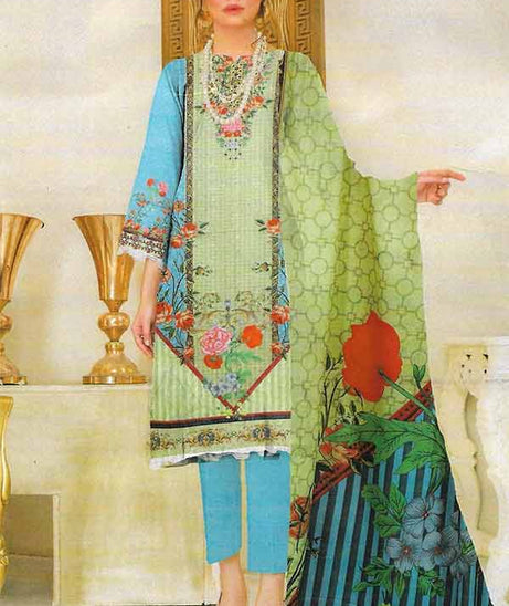 AA Chikankari Linen`21 (Green)