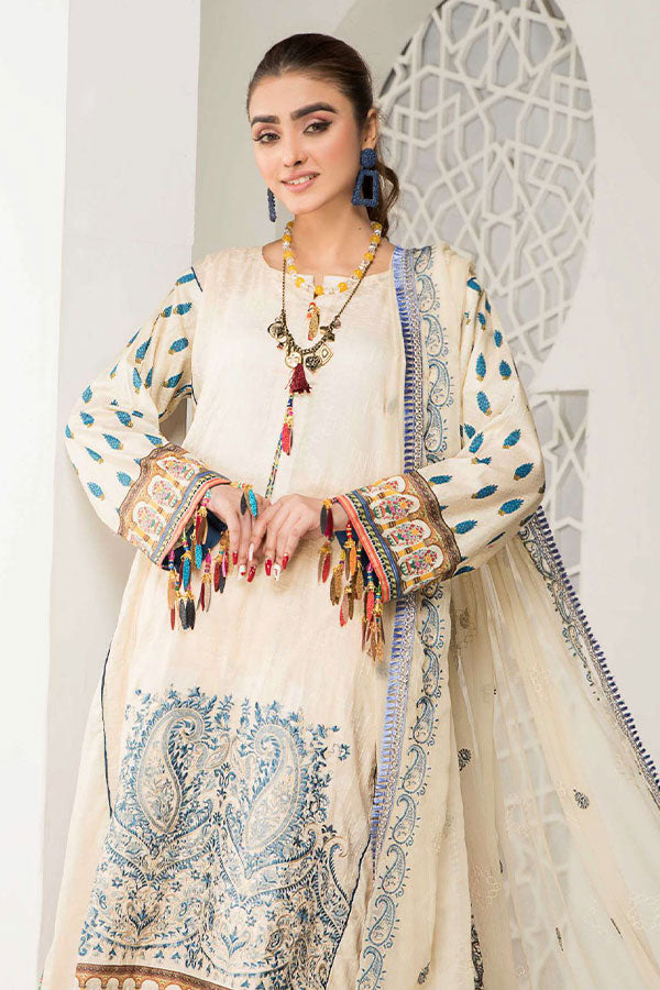 AB Noor Digital Emb Lawn`22 D#3-A