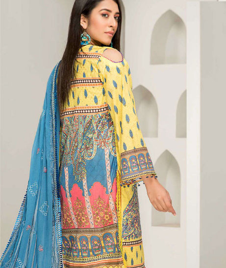 AB Noor Digital Emb Lawn`22 D#3-B