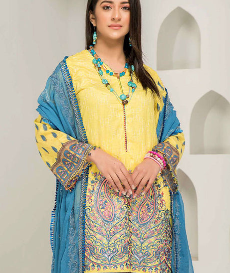 AB Noor Digital Emb Lawn`22 D#3-B