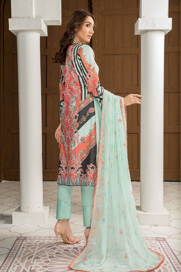 AB Noor Digital Emb Lawn`22 D#7