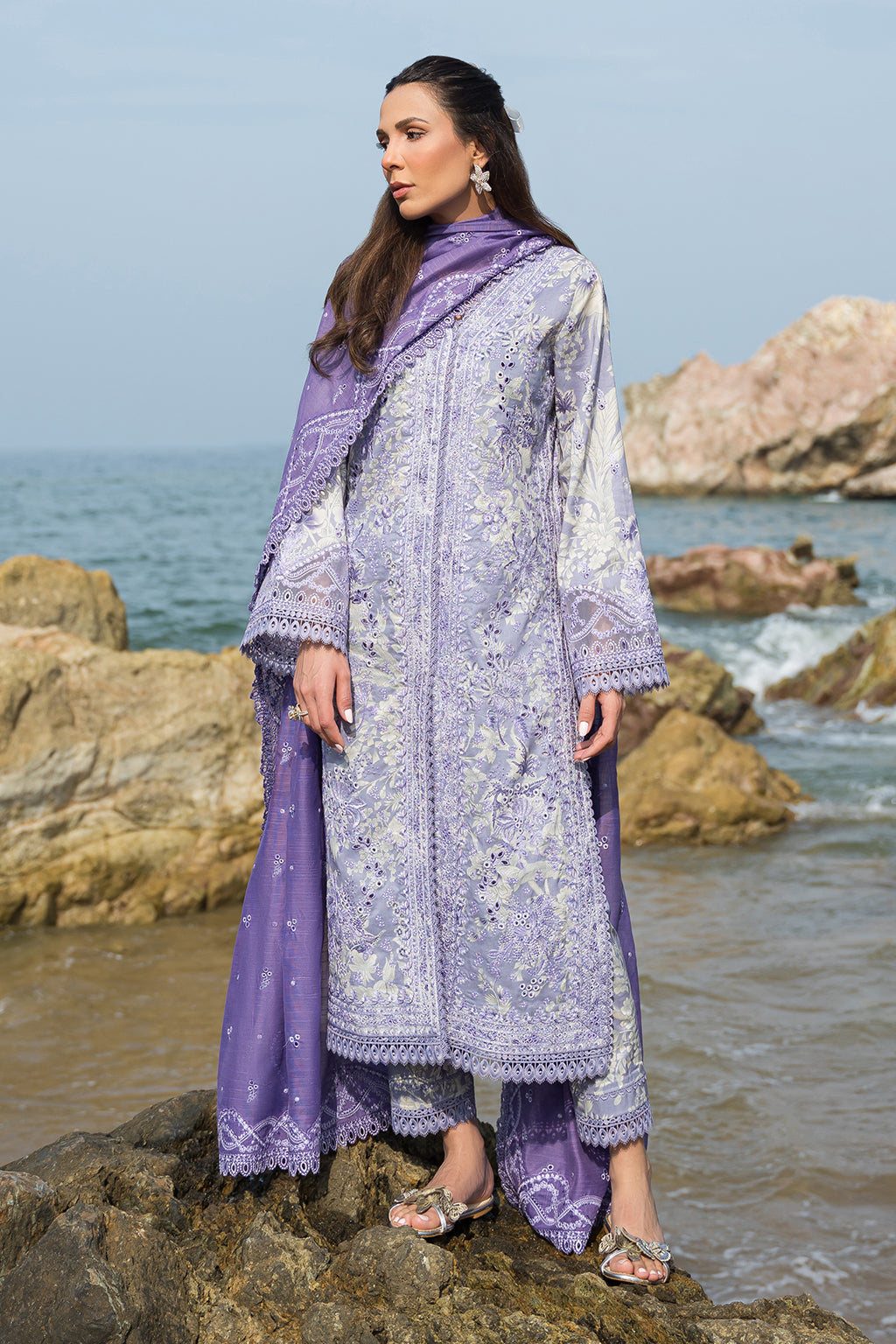 Afrozeh Summer Together Lawn'24 D#05 (Wisteria)